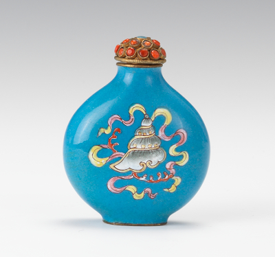 A Tibetian Blue Enameled Snuff 134413