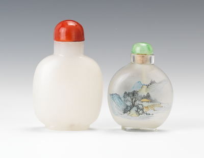 Two Chinese Peking Glass Snuff Bottles