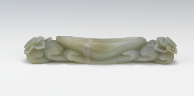 A Carved Jade Brush Wash with Lotus