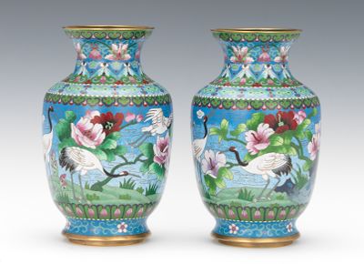 A Pair of Chinese Cloisonne Vases 134474
