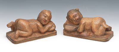 A Pair of "Heavenly Twins" Carved