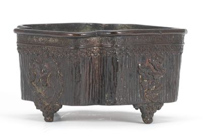 A Chinese Bronze Flower Bowl Square 134480