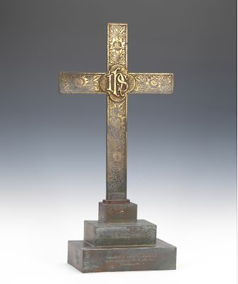 A Large Gilt Metal Cross ca 1904 1344a7