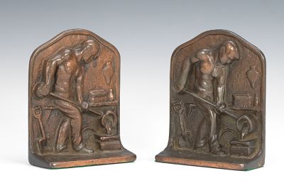 A Pair of Cast Iron Bookends Bracket 1344ad