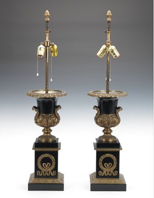 A Pair of Urn Shape Lamp Bases