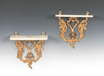 A Pair of Rococo Style Wall Brackets