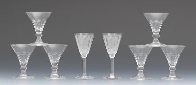 Six Matching Cordial Glasses and 1344bd