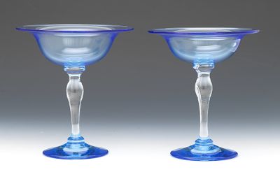 A Pair of Blown Glass Compotes 1344ca