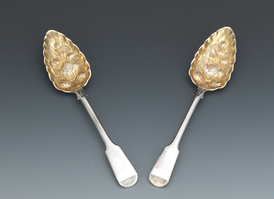 A Pair of Sterling Silver Berry