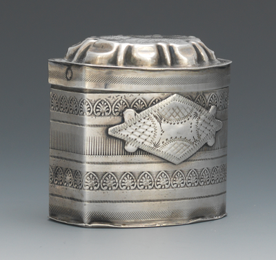 A Silver Dutch Snuff Box Rectangular