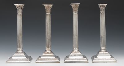 Four Silver Plated Neoclassical