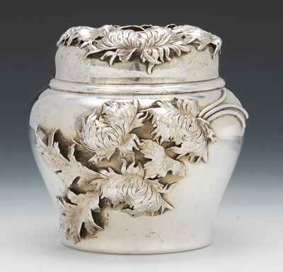 A Sterling Silver Ginger Jar by