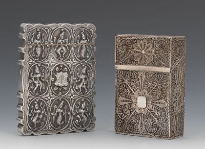 A Silver Filigree Case and Thai 13454c