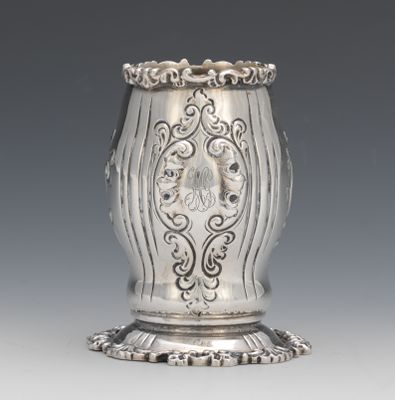 A Small Sterling Silver Footed Vase