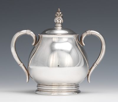 A Sterling Silver Covered Sugar Bowl