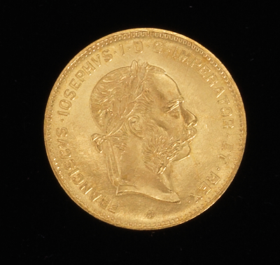 1892 4 Gulden Austria Gold Coin