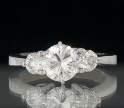 A Ladies Three Diamond Engagement 13456f