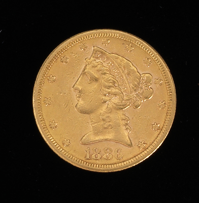 1886-S Liberty Head $5.00 Gold Coin