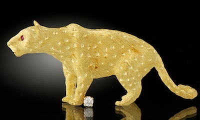 A Ladies' Gold and Diamond Leopard