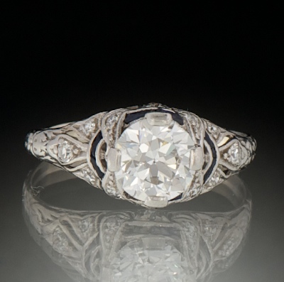 A Ladies Art Deco Diamond Engagement 1345ad