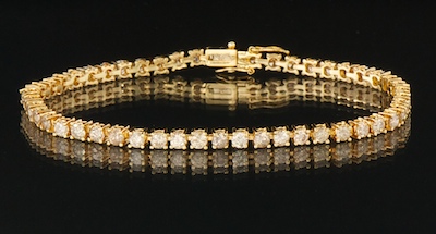 14k Tennis Bracelet Yellow gold 1345d1