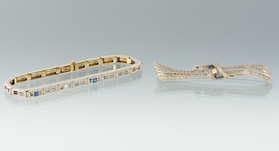 An Art Deco Gold Sapphire and Diamond 1345f5