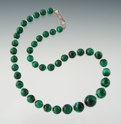 A Ladies' Vintage Malachite Necklace