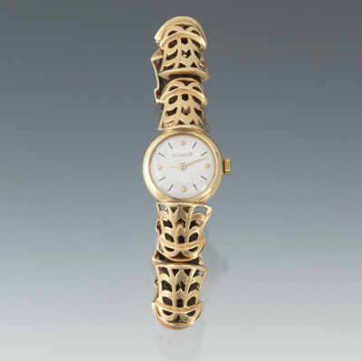 A Ladies LeCoultre 14k Gold Wrist 134688