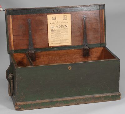 A Rare Early Sea Chest Circa 1790-1820