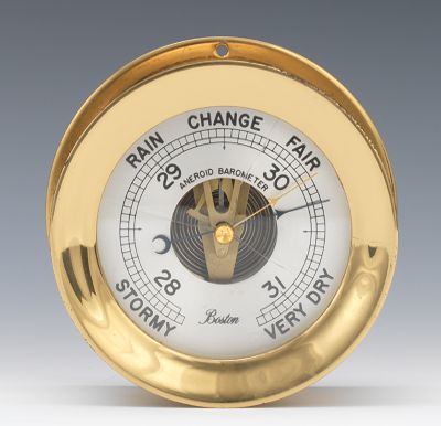 A Chelsea Aneroid Barometer Brass