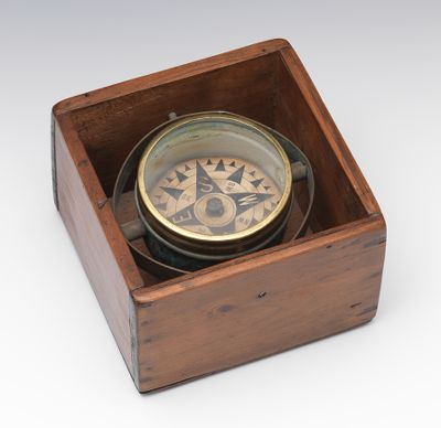 An 1850S Boat Compass Early cherry