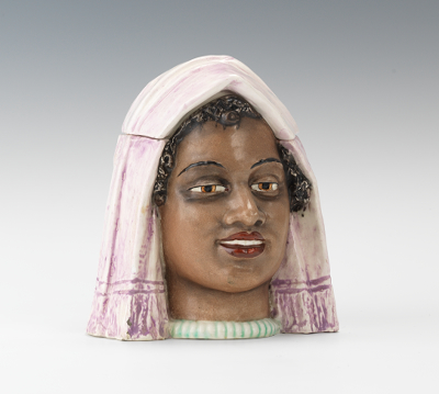 Arab Woman Figural Head Tobacco Jar