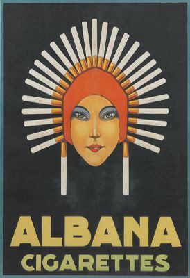 Albana Cigarettes Advertising Poster