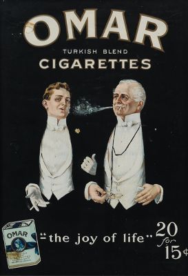 Framed Omar Cigarettes Advertising Poster