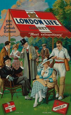 A London Life Tin Advertising Sign