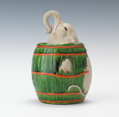 A Porcelain Elephant in Barrel 1347bb