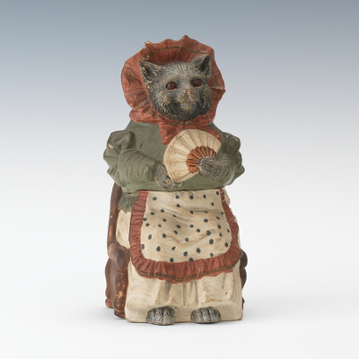 A Figural Cat Humidor by Johann