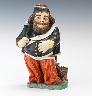 A Large Figural Tobacco Jar Zouave