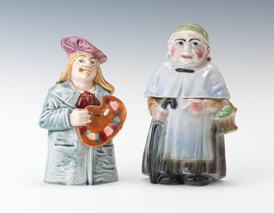 Two Majolica Figurals; an Artist