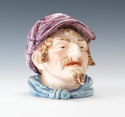 Majolica Mans Character Head Tobacco