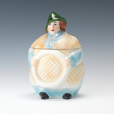 A Figural Tobacco Humidor Lady