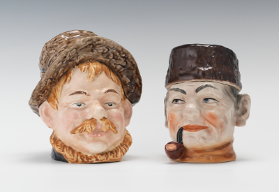 Two Large Male Head Humidors Man with