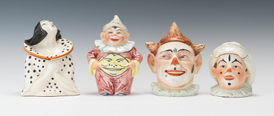Clown Figural Tobacco Jars Two 13485b