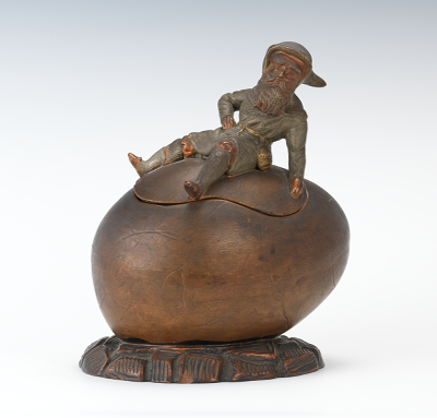 A Large Gnome on Egg Tobacco Jar 134865