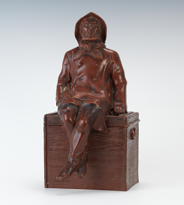 A Seated Fisherman Tobacco Jar 13487c