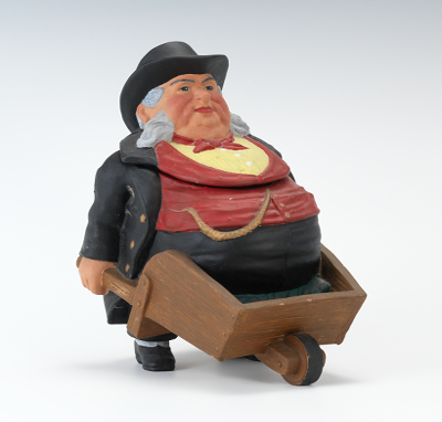 A Large Wheelbarrow Belly Figural