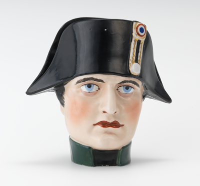 Large Napoleon Head Tobacco Jar Porcelain