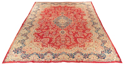 A Large Red Sarouk Carpet Wove