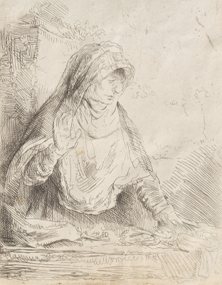 After Rembrandt The Virgin with 1348fa