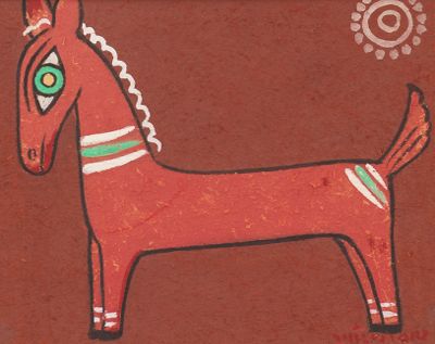 Jamini Roy (India 1887-1972) Horse.